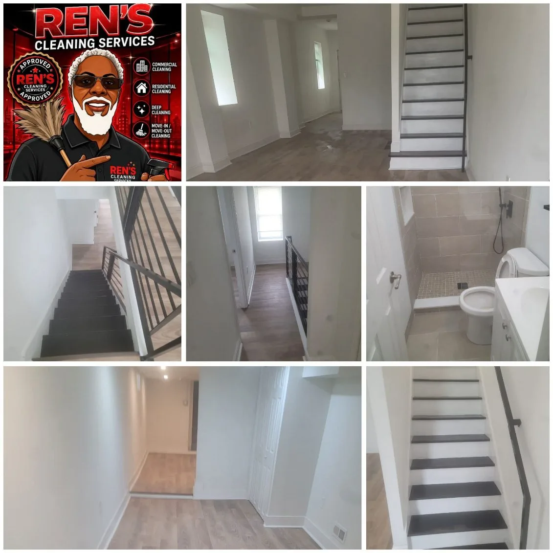 Empty home cleaned top to bottom for move-out